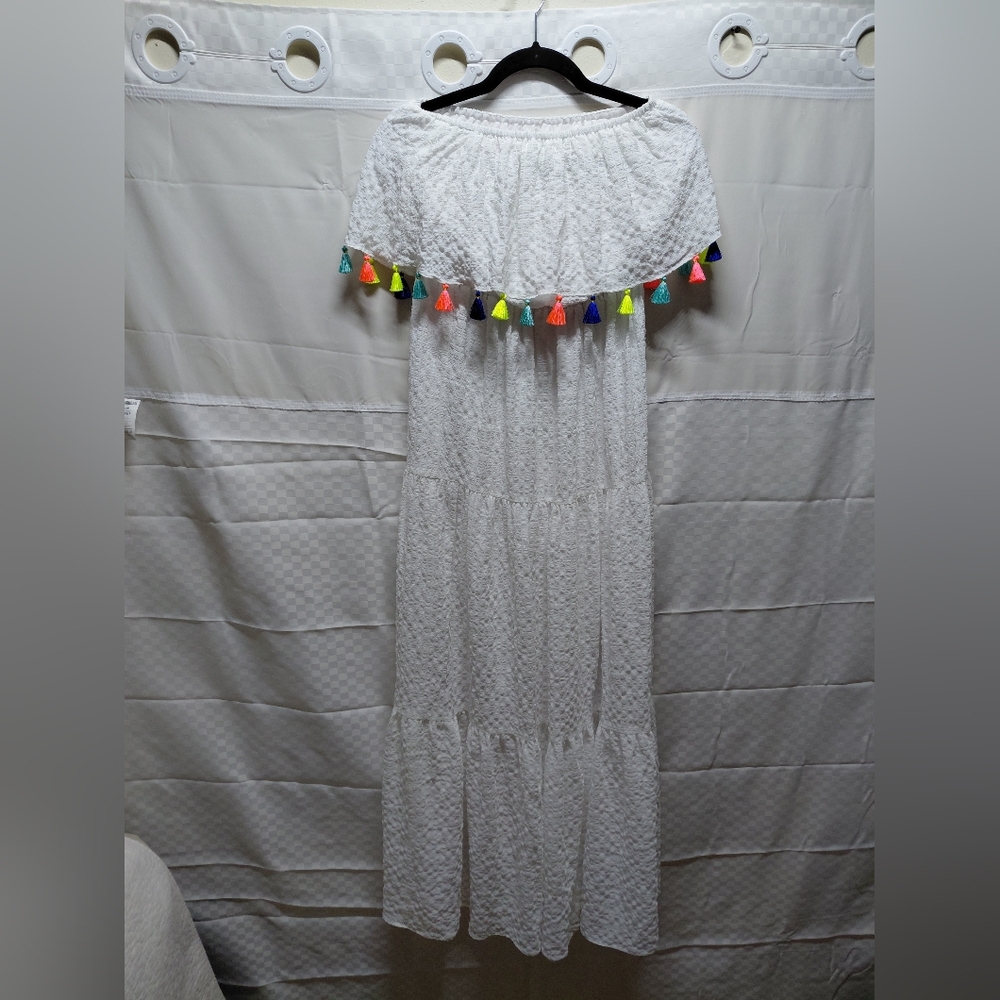 Lilly Pulitzer White Dress with Pink Label and Black Trim